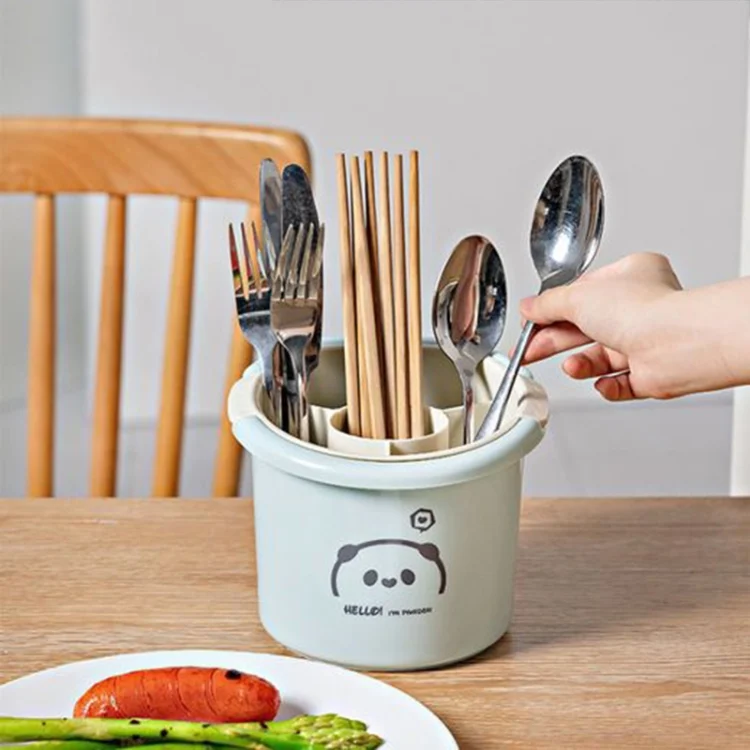 TBD06052003_B6.webp Multifunctional Household Chopsticks Spoon Storage Rack Double-layer Kitchen Drain Holder - Image 7