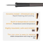 BAKU BA-898D+ T12 Solder Station Adjustable Temperature Electric Digital Soldering Iron For Phone Repair - Image 8