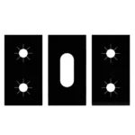 5 Holes Gas Oven Stove Grease Protection Cleaning Pad