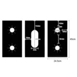 5 Holes Gas Oven Stove Grease Protection Cleaning Pad - Image 2