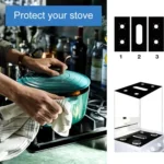 5 Holes Gas Oven Stove Grease Protection Cleaning Pad - Image 3