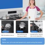 5 Holes Gas Oven Stove Grease Protection Cleaning Pad - Image 4