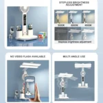 Double Head Horizontal Desk Lamp 3 Light Color Reading Lamp - Image 3