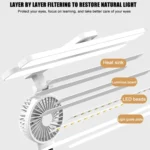 Double Head Horizontal Desk Lamp 3 Light Color Reading Lamp - Image 8