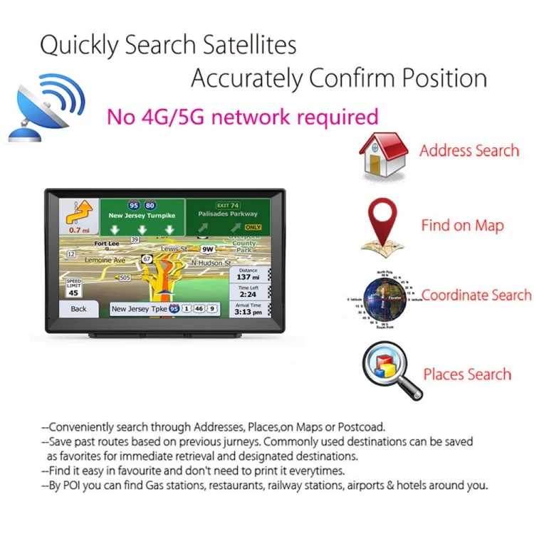 TBD06052120_B3.webp 9 Inch 8G/256M Car GPS Navigator With Large Screen Capacitive Bluetooth Map - Image 4