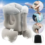 Portable Press Inflatable Pillow Lumbar Support Cusion Airplane Sleeping Pillow - Image 2