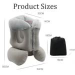 Portable Press Inflatable Pillow Lumbar Support Cusion Airplane Sleeping Pillow - Image 7