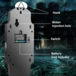 Halloween Induction Spray Doorbell Hand Movable Luminous Sounding Scary Doorbell - Image 5