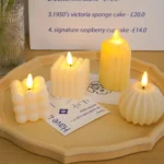 LED Geometry Electronic Candle Light Bedroom Atmosphere Ornaments Photo Props - Image 2