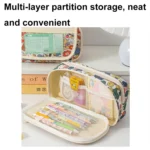 Large Capacity Waterproof Multi-layer Stationery Bag Transparent PVC Pencil Case - Image 4