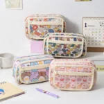Large Capacity Waterproof Multi-layer Stationery Bag Transparent PVC Pencil Case - Image 9