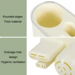 3 In 1 No Punch Wall Mounted Toilet Brush Household TPR Bristles Bathroom Cleaning Brush With Base - Image 11