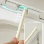 3 In 1 No Punch Wall Mounted Toilet Brush Household TPR Bristles Bathroom Cleaning Brush With Base - Image 5