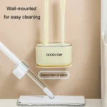 3 In 1 No Punch Wall Mounted Toilet Brush Household TPR Bristles Bathroom Cleaning Brush With Base - Image 10