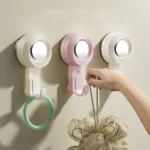 Rotating Suction Cup Hook Wall Mounted Towel Sucker Hooks Reusable Shower Hanger - Image 2