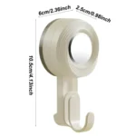 Rotating Suction Cup Hook Wall Mounted Towel Sucker Hooks Reusable Shower Hanger - Image 3
