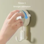 Rotating Suction Cup Hook Wall Mounted Towel Sucker Hooks Reusable Shower Hanger - Image 4