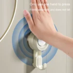 Rotating Suction Cup Hook Wall Mounted Towel Sucker Hooks Reusable Shower Hanger - Image 5