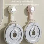 Rotating Suction Cup Hook Wall Mounted Towel Sucker Hooks Reusable Shower Hanger - Image 6