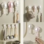 Rotating Suction Cup Hook Wall Mounted Towel Sucker Hooks Reusable Shower Hanger - Image 8
