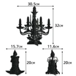 Halloween Decoration 3D Candlestick Ornament Haunted House Table Arrangement Ghost Festival Supplies - Image 3