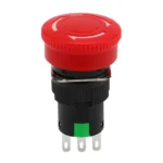 16mm Mounting Hole Emergency Stop Switch Mushroom Type Self-Locking Pushbutton Switches