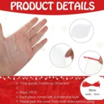 10pcs Clear Acrylic Christmas Decoration Hangers DIY Blank Xmas Tree Ornament With Rope - Image 4