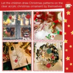 10pcs Clear Acrylic Christmas Decoration Hangers DIY Blank Xmas Tree Ornament With Rope - Image 9