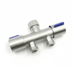 Washing Machine Faucet Splitter 1 Input 2 Output Dual Outlet Adapter 304 Stainless Steel Faucet