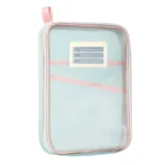 A4 Clear File Bag Student Books Stationery Storage Bag Thickened Mesh Zipper Pouch