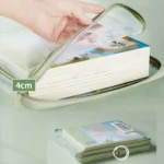 A4 Clear File Bag Student Books Stationery Storage Bag Thickened Mesh Zipper Pouch - Image 5