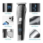 6 in 1 Men Waterproof Electric Hair Trimmer Kit Nose Trimmer, Mustache Trimmer Body Shaver - Image 5