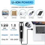 6 in 1 Men Waterproof Electric Hair Trimmer Kit Nose Trimmer, Mustache Trimmer Body Shaver - Image 7