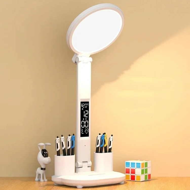 Round Desk Lamp Study Reading Folding Smart Bedside Eye Protection Lamp