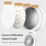 Round Desk Lamp Study Reading Folding Smart Bedside Eye Protection Lamp - Image 9