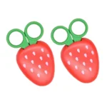 2pcs /Pack Cute Vegetable And Fruit Shape Children Paper Cutting Round Head Scissors