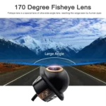 AHD1080P Car Universal HD Night Vision Rear View Reversing Three-Control Fisheye Camera - Image 3