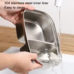 Electric Lunch Box Stainless Steel Lining Plug-in Heating Bento Box - Image 4