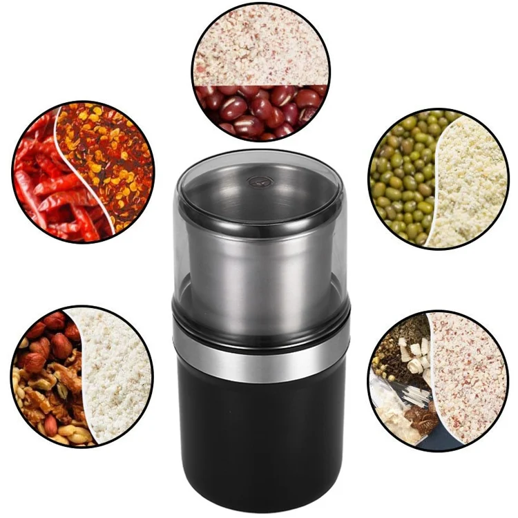 Single Cup Cross Knife Small Electric Grinder Coffee Bean Grains Fine Grinding Powder Machine