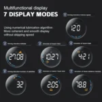 Head-up Display USB Powered Car GPS Altitude Meter - Image 10