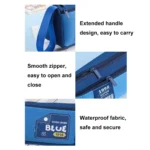 Retro Triangle Design Double-layer Handheld Pencil Case Student Stationery Bag - Image 3