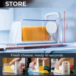 4 in 1 Cheese Chopper Butter Slicer Refrigerator Storage Box with 3 Blades - Image 4