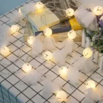 Halloween Fabric Ghost String Lights LED Scary Ghost Festival Indoor Decoration Ambient Lamp - Image 3