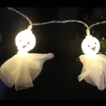 Halloween Fabric Ghost String Lights LED Scary Ghost Festival Indoor Decoration Ambient Lamp - Image 6