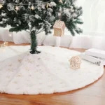 40cm Christmas Tree Skirt Mat Christmas Tree Bottom Foot Carpet Party Decoration - Image 6