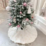 40cm Christmas Tree Skirt Mat Christmas Tree Bottom Foot Carpet Party Decoration - Image 7