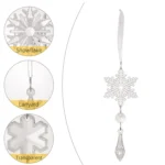 Christmas Acrylic Clear Pendant Snowflake Icicle Crystal Ornaments Xmas Tree Hanging Decoration - Image 4