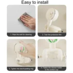 Bathroom No-Punch Suction Cup Showerhead Holder Tulip Shower Hanger - Image 9