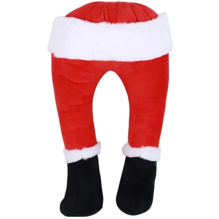 TBD0605235801A.webp Christmas Tree Decoration Santa Claus Elf Legs Plush Door Decor Christmas Home Hanging Ornaments - Image 1