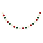 2m Wool Felt Balls Garland 20 Balls Colorful Flags For Festival Party Christmas Home Decoration